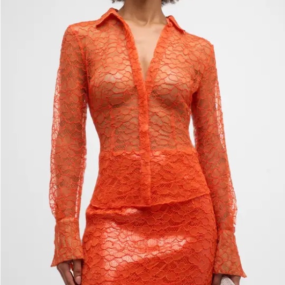 Laquan Smith lace shirt and sequin lace skirt.Brand new! - Picture 7 of 10